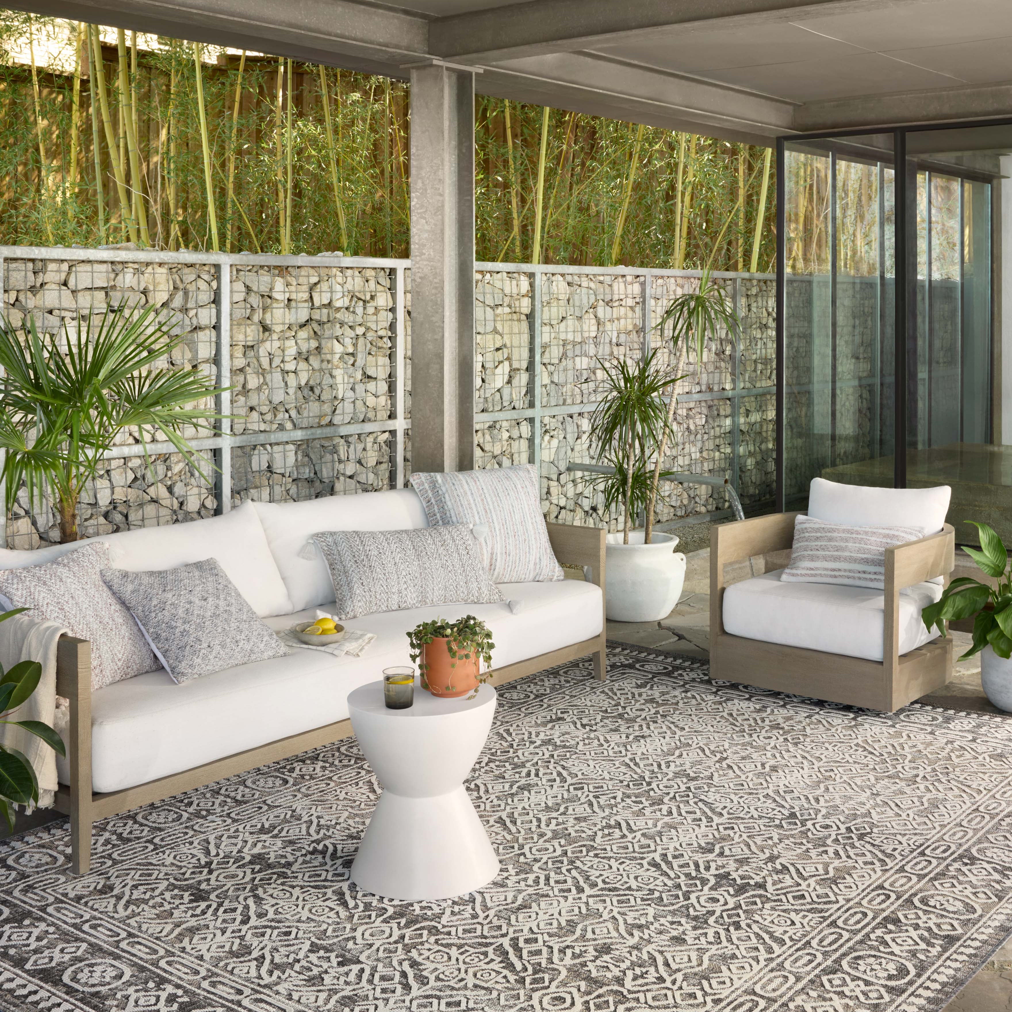 Loloi Rainier Pebble / Ivory Rug RUGS - synthetic Loloi