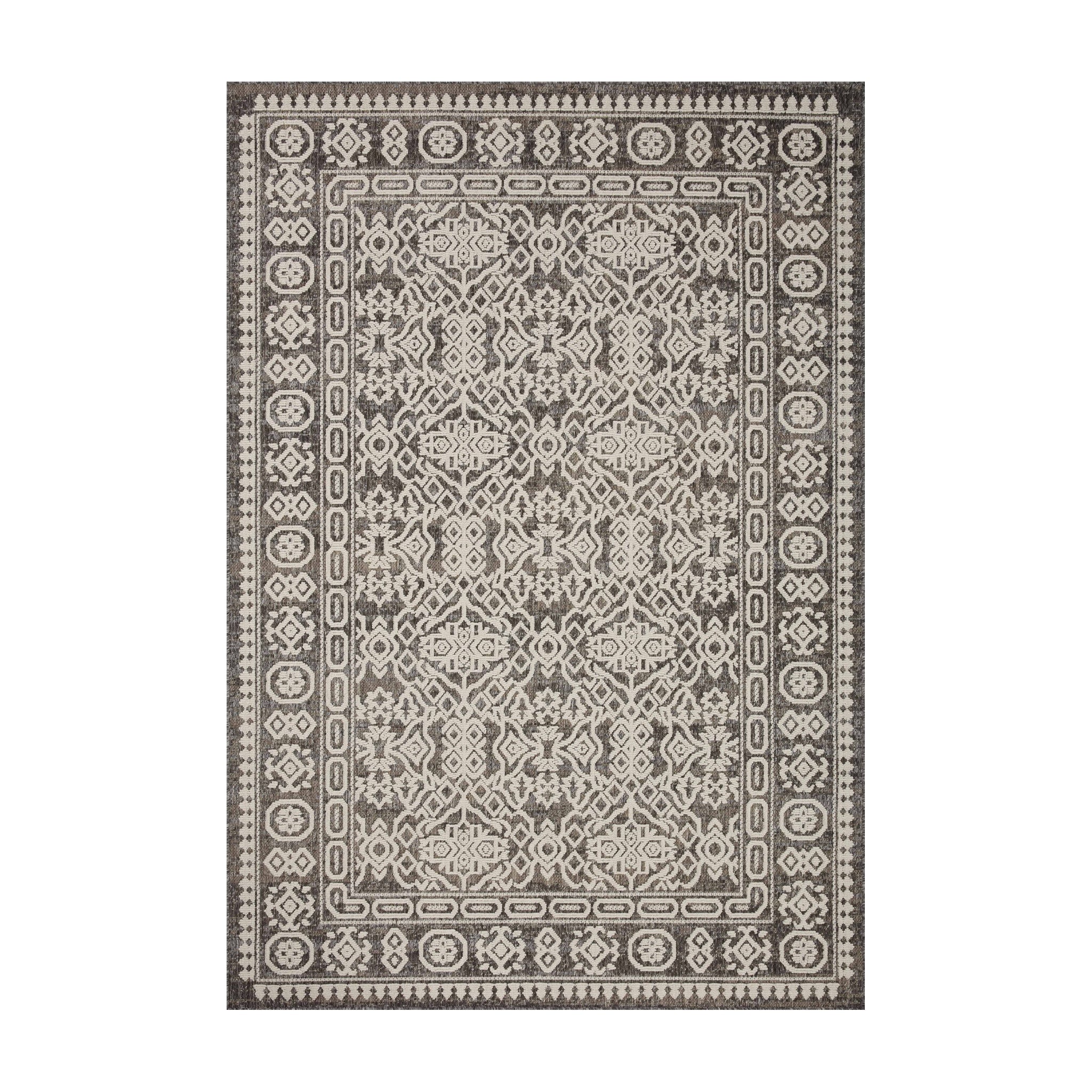 Loloi Rainier Pebble / Ivory Rug RUGS - synthetic Loloi 18" x 18"