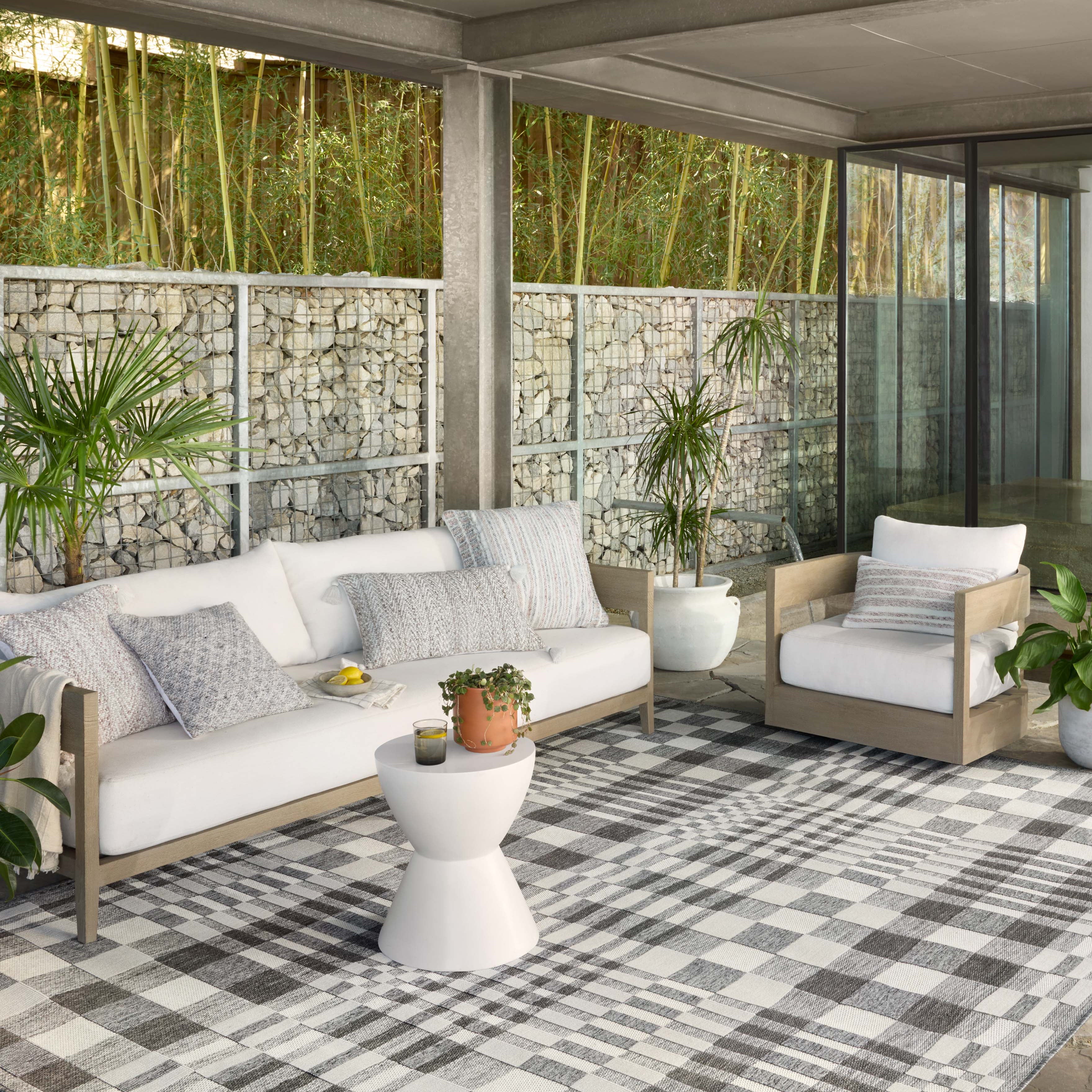 Loloi Rainier Ivory / Pebble Rug RUGS - synthetic Loloi