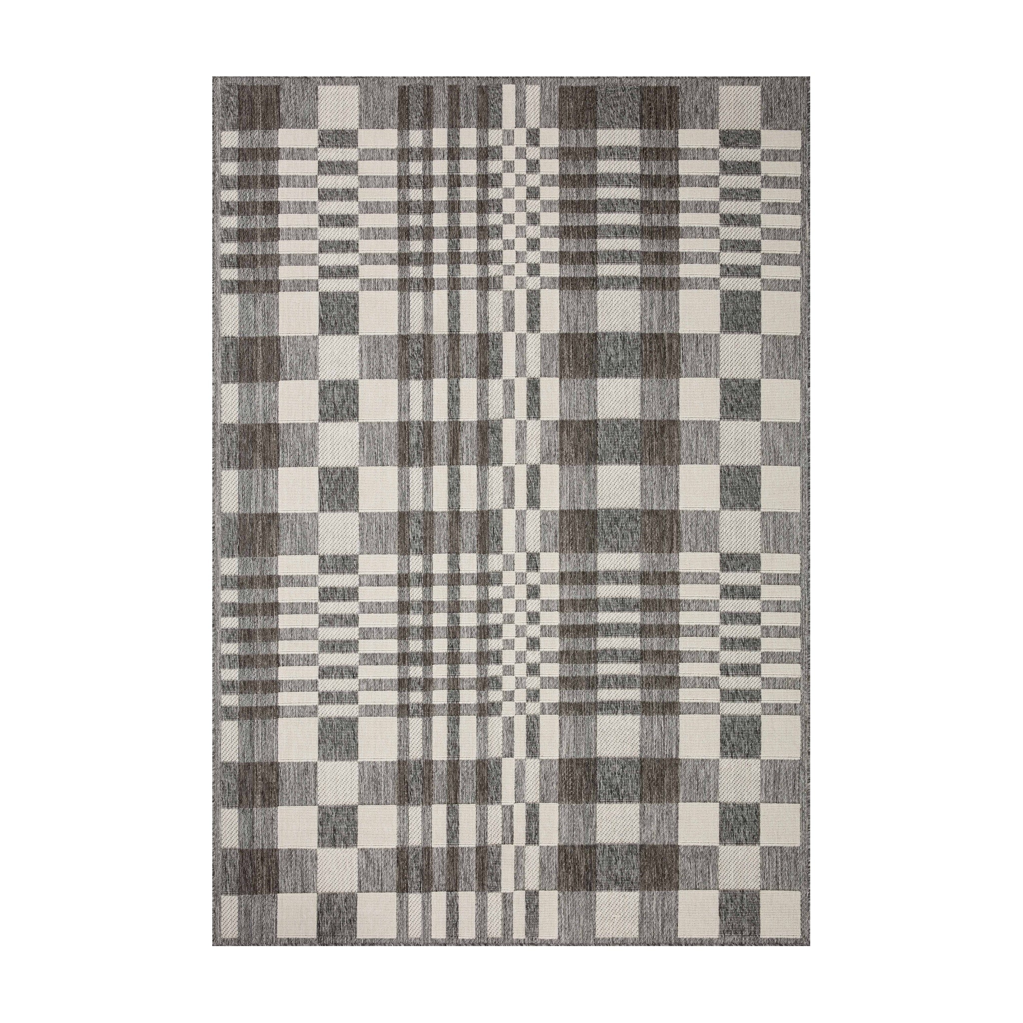 Loloi Rainier Ivory / Pebble Rug RUGS - synthetic Loloi 18" x 18"