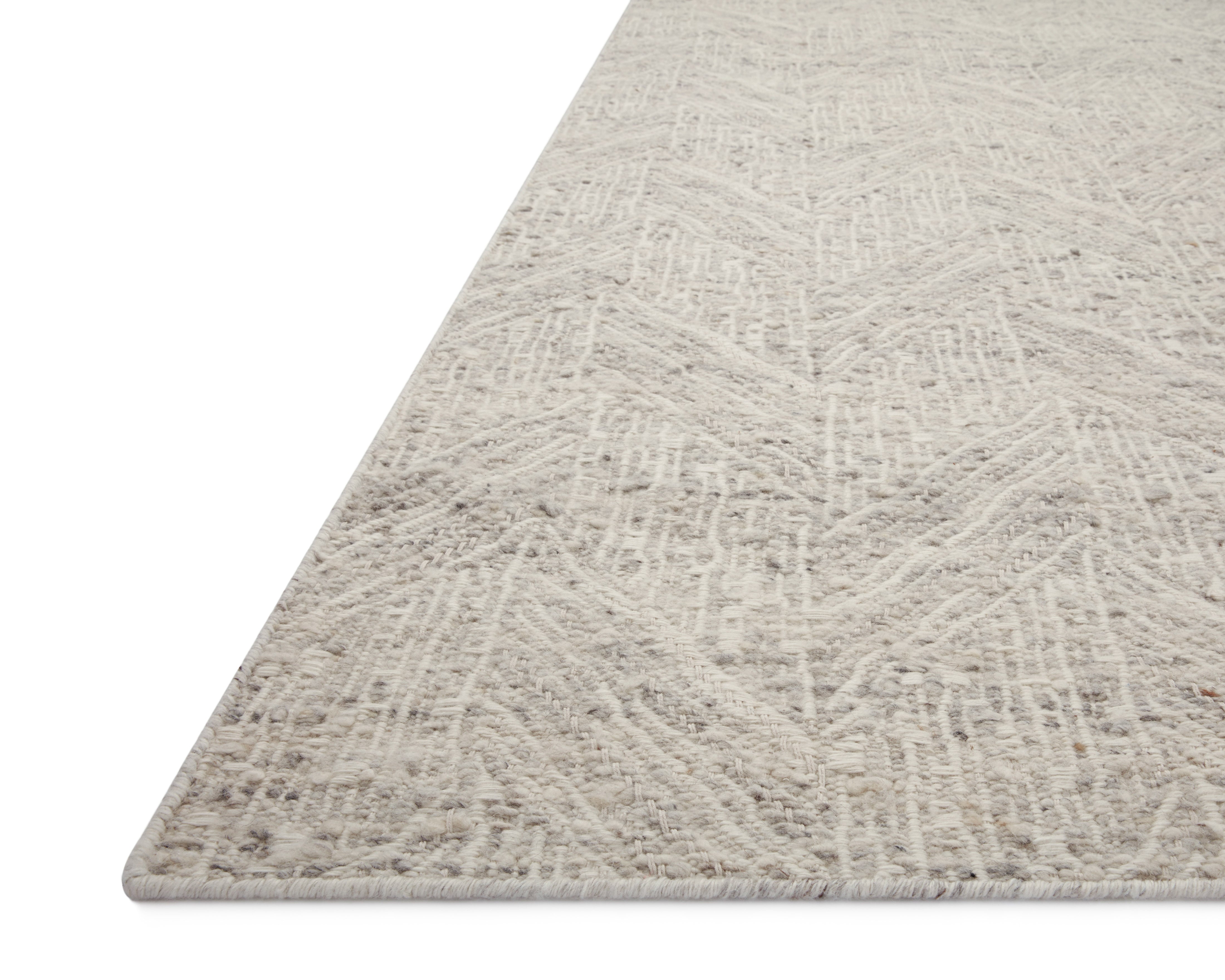 Loloi Raven Silver / Ivory Rug 0-RUGS - wool Loloi