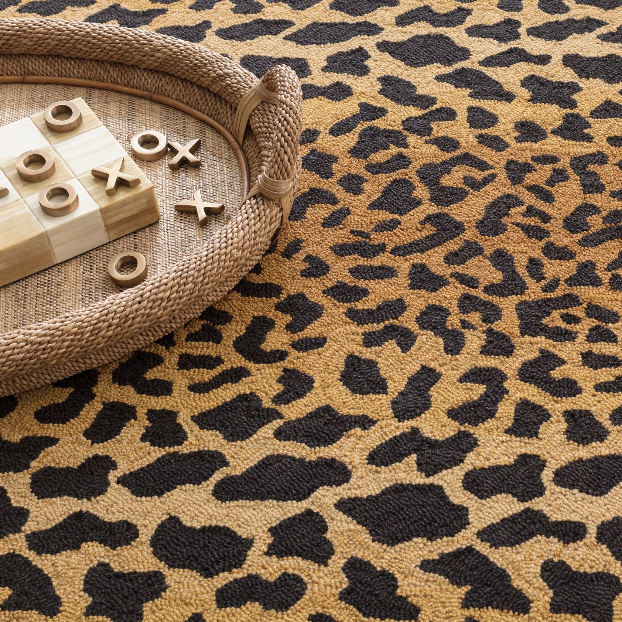 Leopard Hand Micro Hooked Wool Rug RUGS - wool Dash & Albert