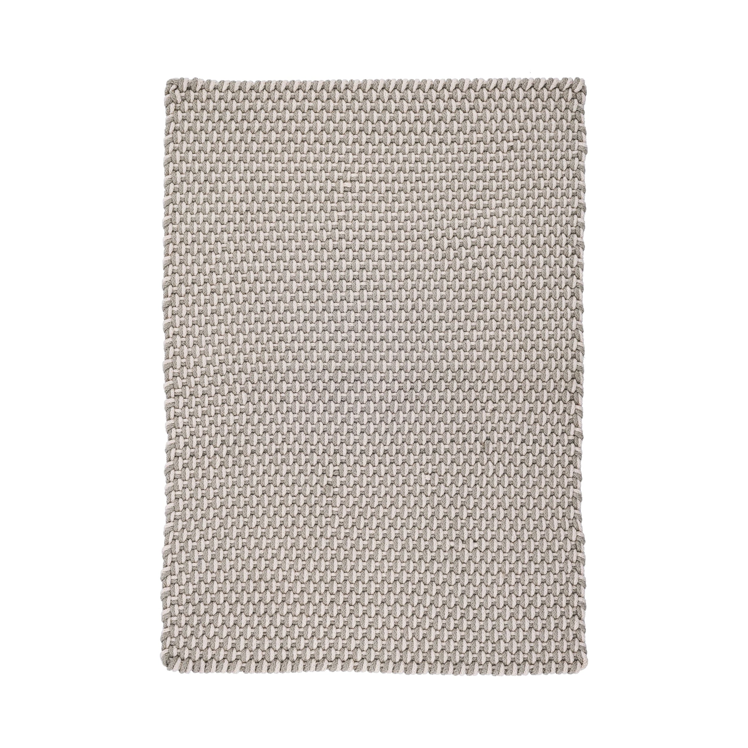 Two-Tone Rope Handwoven Indoor/Outdoor Rug RUGS - outdoor Dash & Albert Platinum/Ivory 2' x 3'
