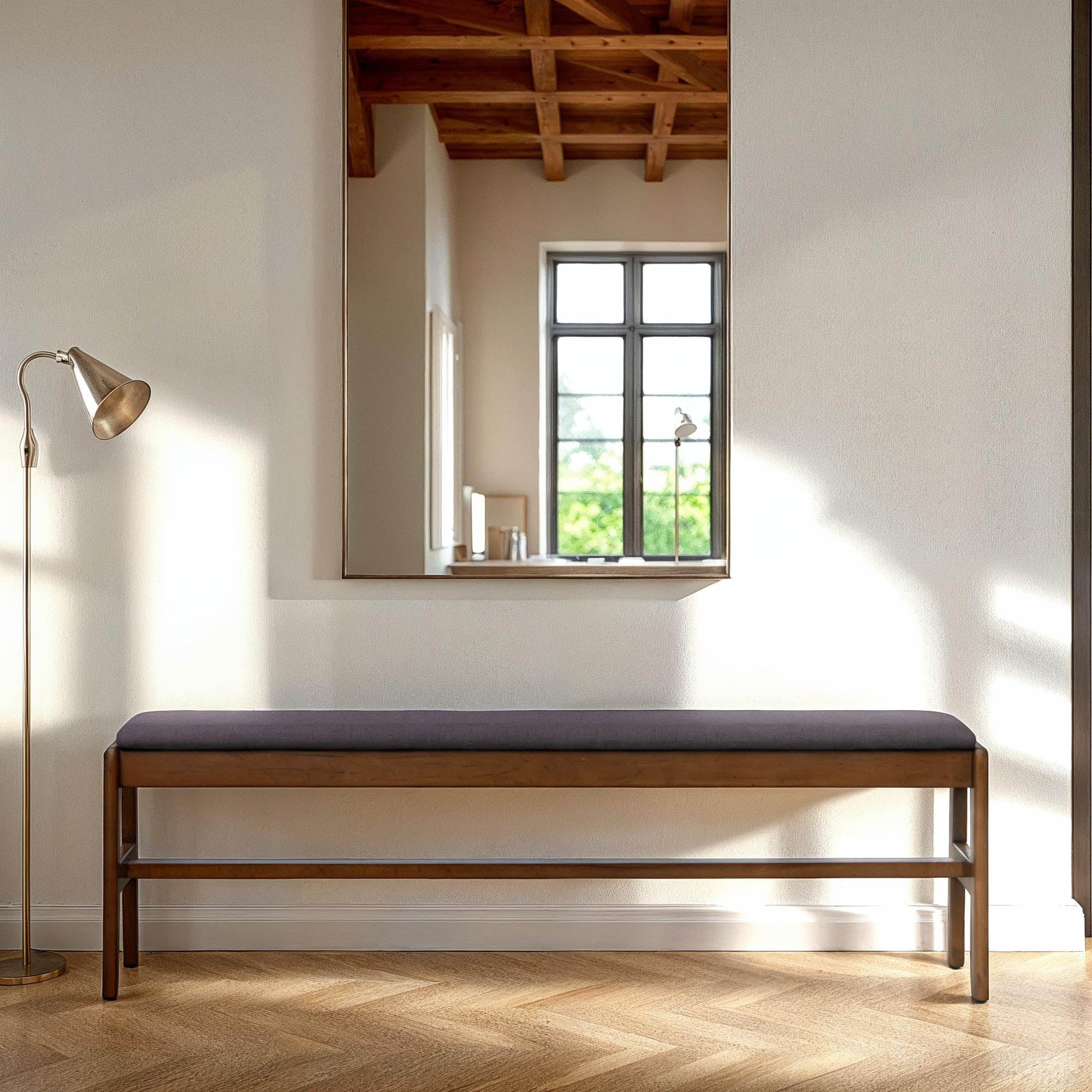 Roux Upholstered Bench FURNITURE - benches LH IMPORTS