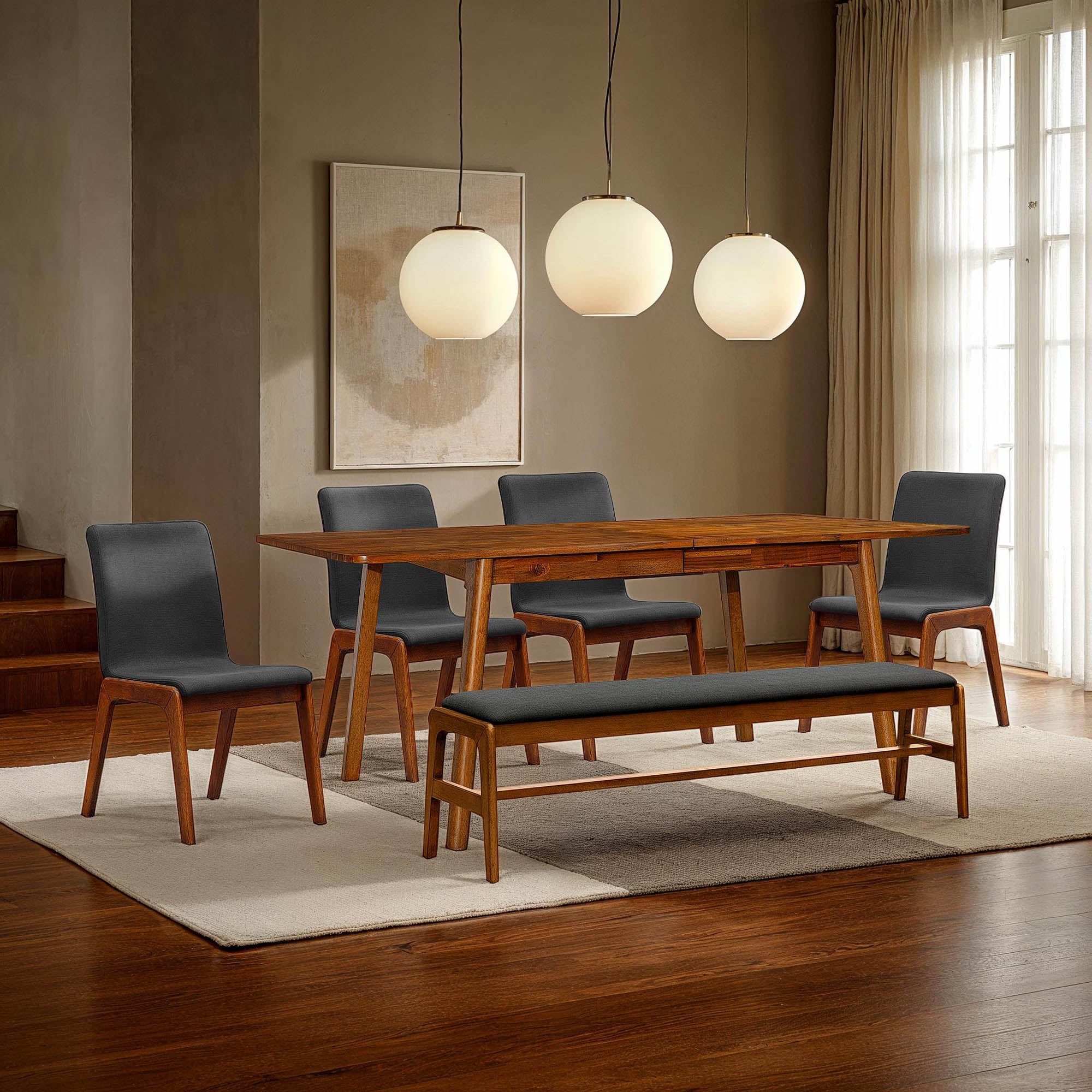 Roux Upholstered Bench FURNITURE - benches LH IMPORTS