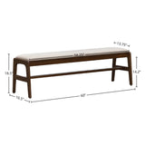 Remi Upholstered Bench FURNITURE - benches LH IMPORTS