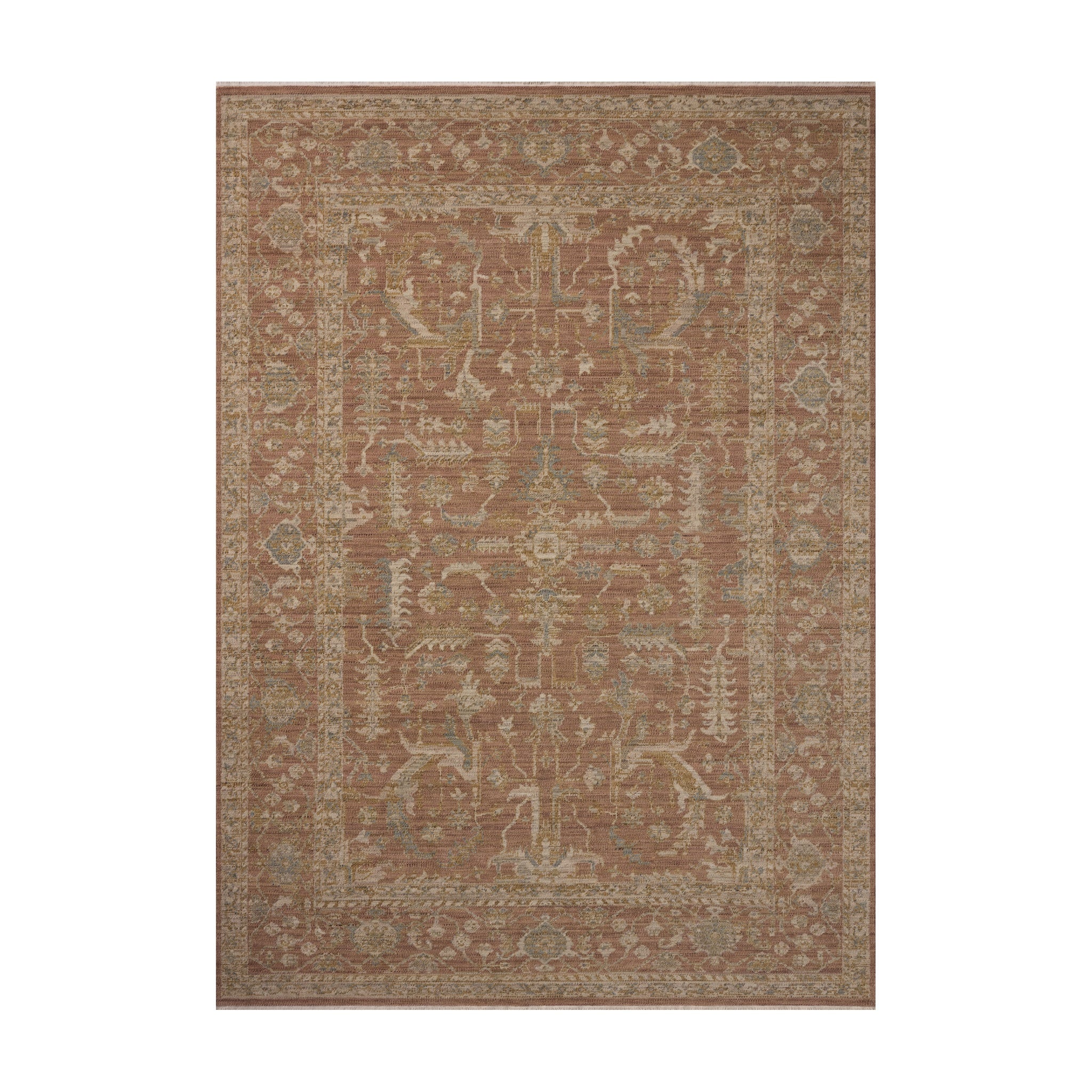 Loloi Reign Terracotta / Sky Square Rug RUGS - wool Loloi 7'9" x 7'9" Square