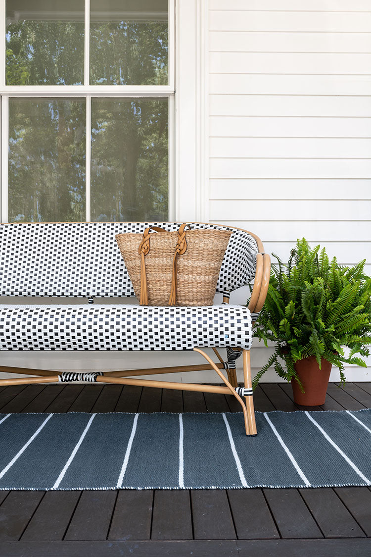Ripple Black Stripe Reversible Rug 5-Rugs - indoor/outdoor Momeni