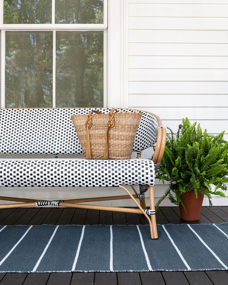 Ripple Black Stripe Reversible Rug 5-Rugs - indoor/outdoor Momeni