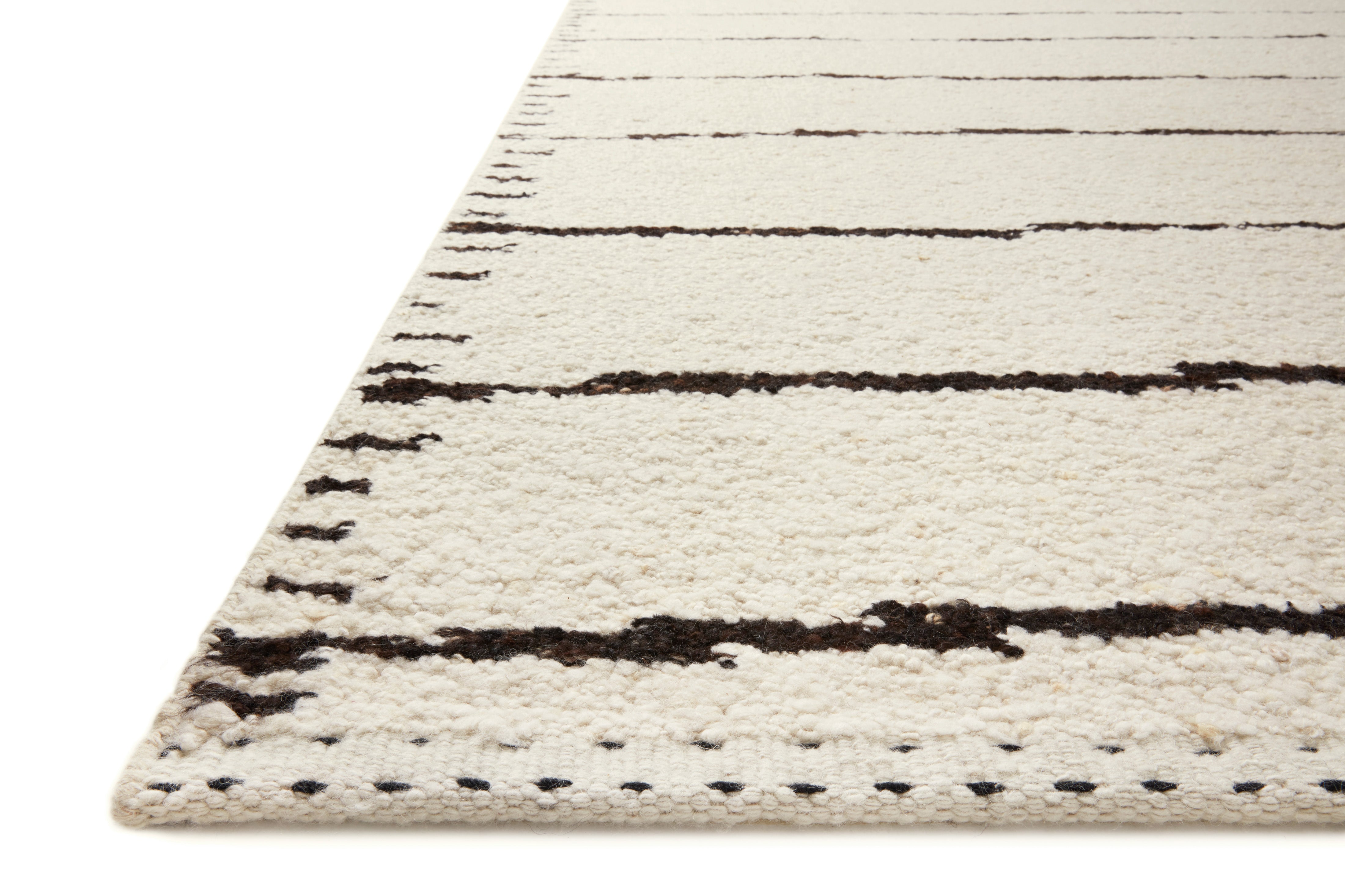 Loloi Roman Ivory / Black Rug RUGS - wool Loloi