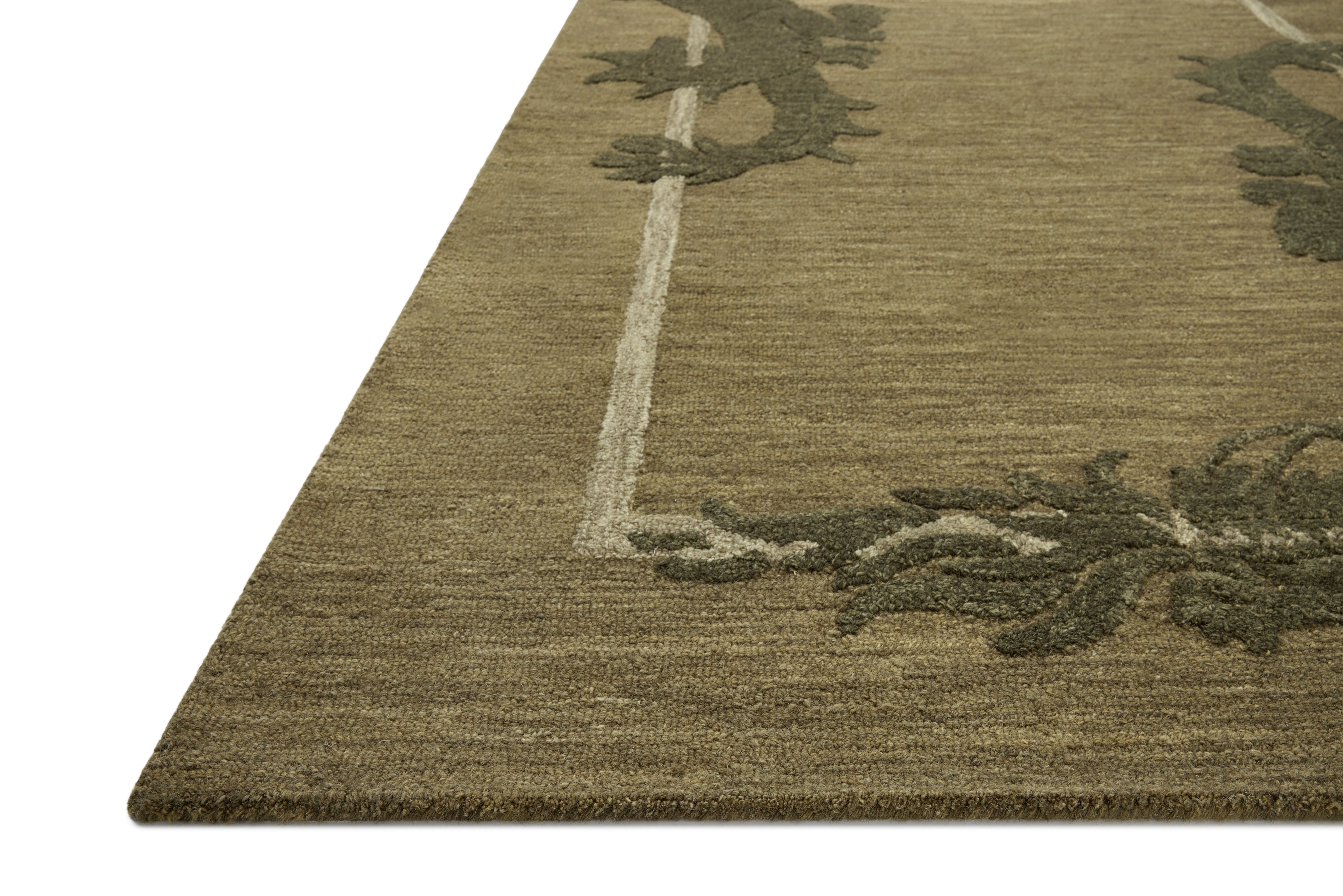 Brigette Romanek x Loloi Romi Green / Forest Square Rug RUGS - wool Loloi