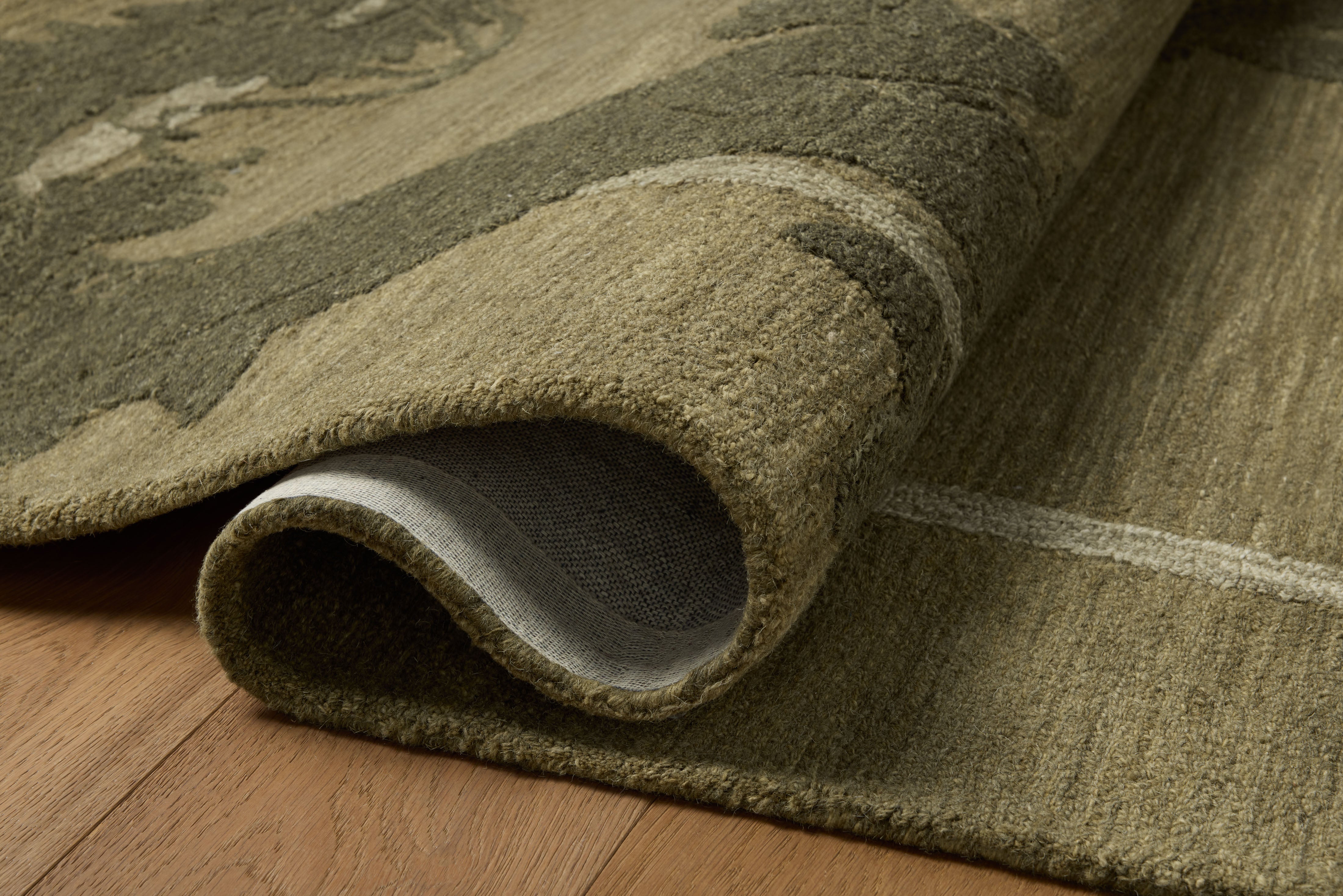 Brigette Romanek x Loloi Romi Green / Forest Square Rug RUGS - wool Loloi