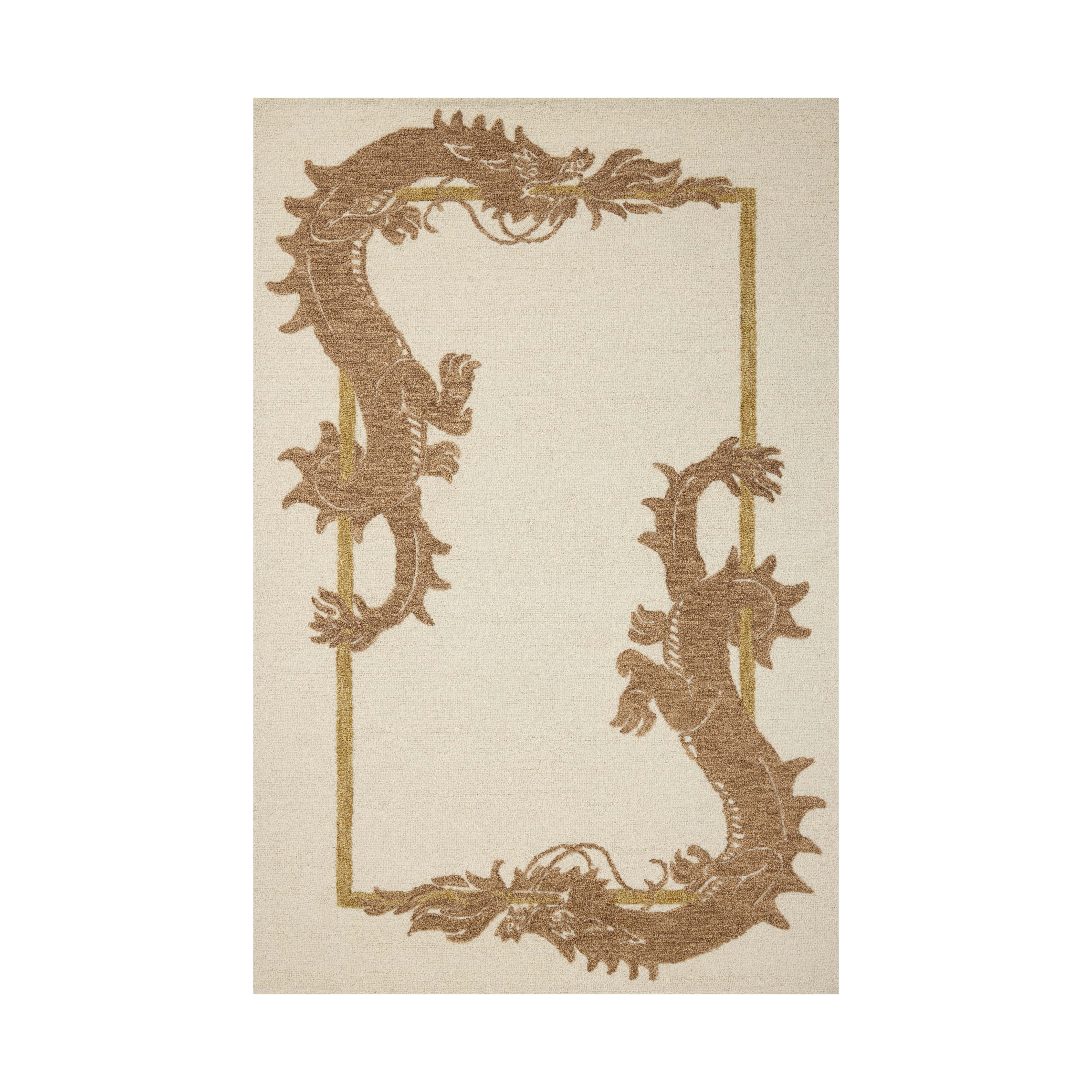 In-house sample - Loloi Romi Collection DESIGN - Rug Sample Loloi Ivory / Spice