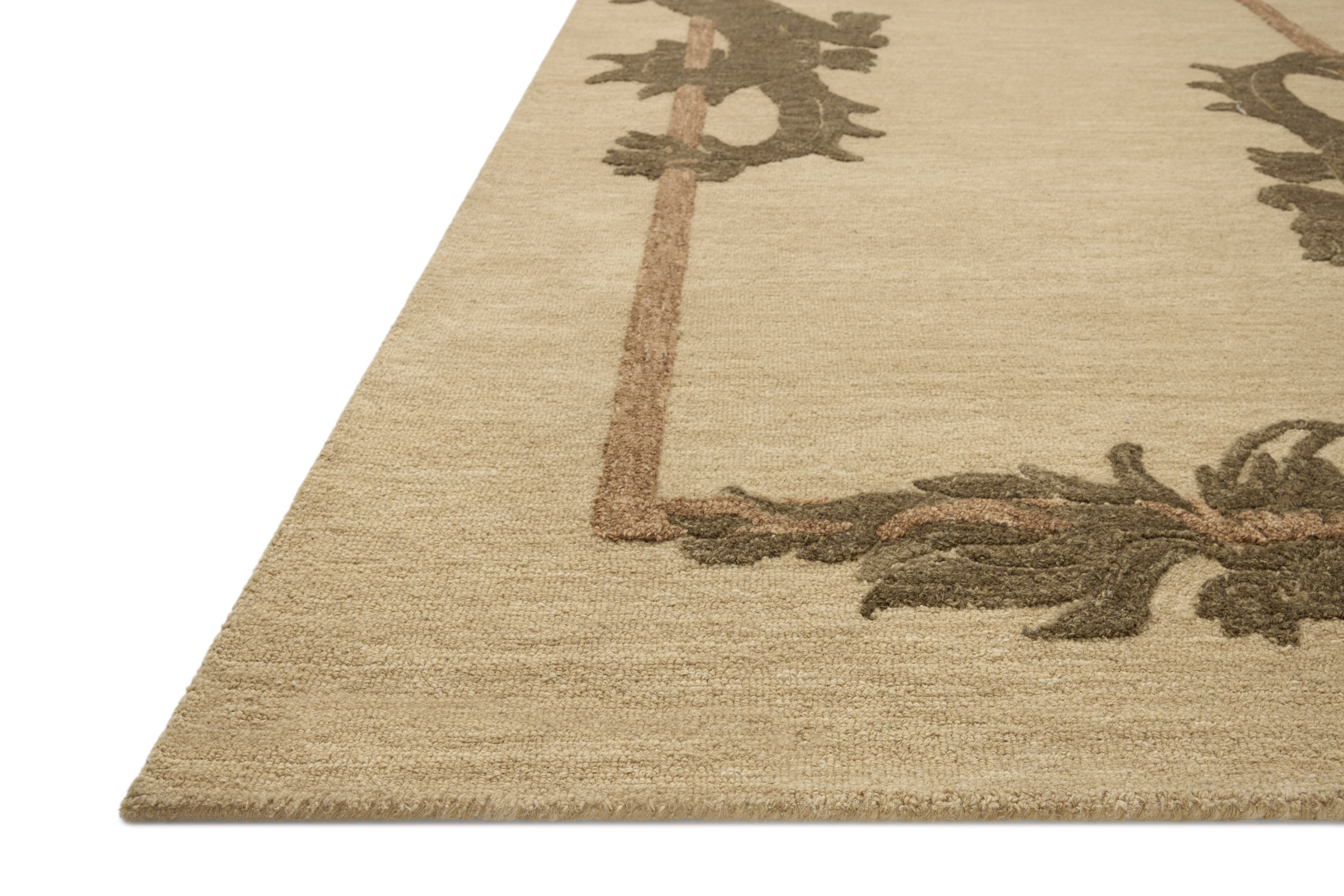 Brigette Romanek x Loloi Romi Natural / Olive Rug RUGS - wool Loloi