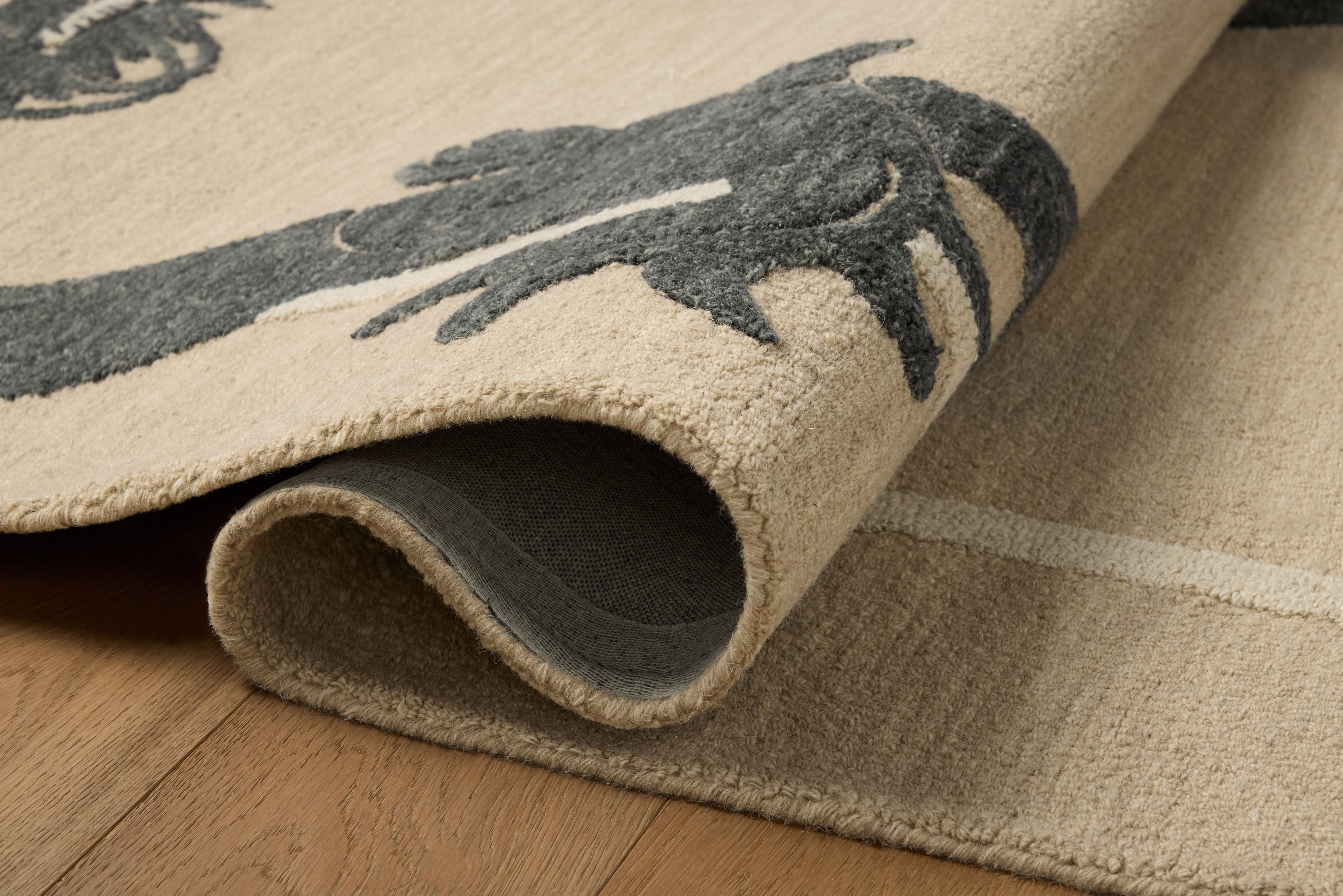In-house sample - Loloi Romi Collection DESIGN - Rug Sample Loloi Oatmeal / Midnight