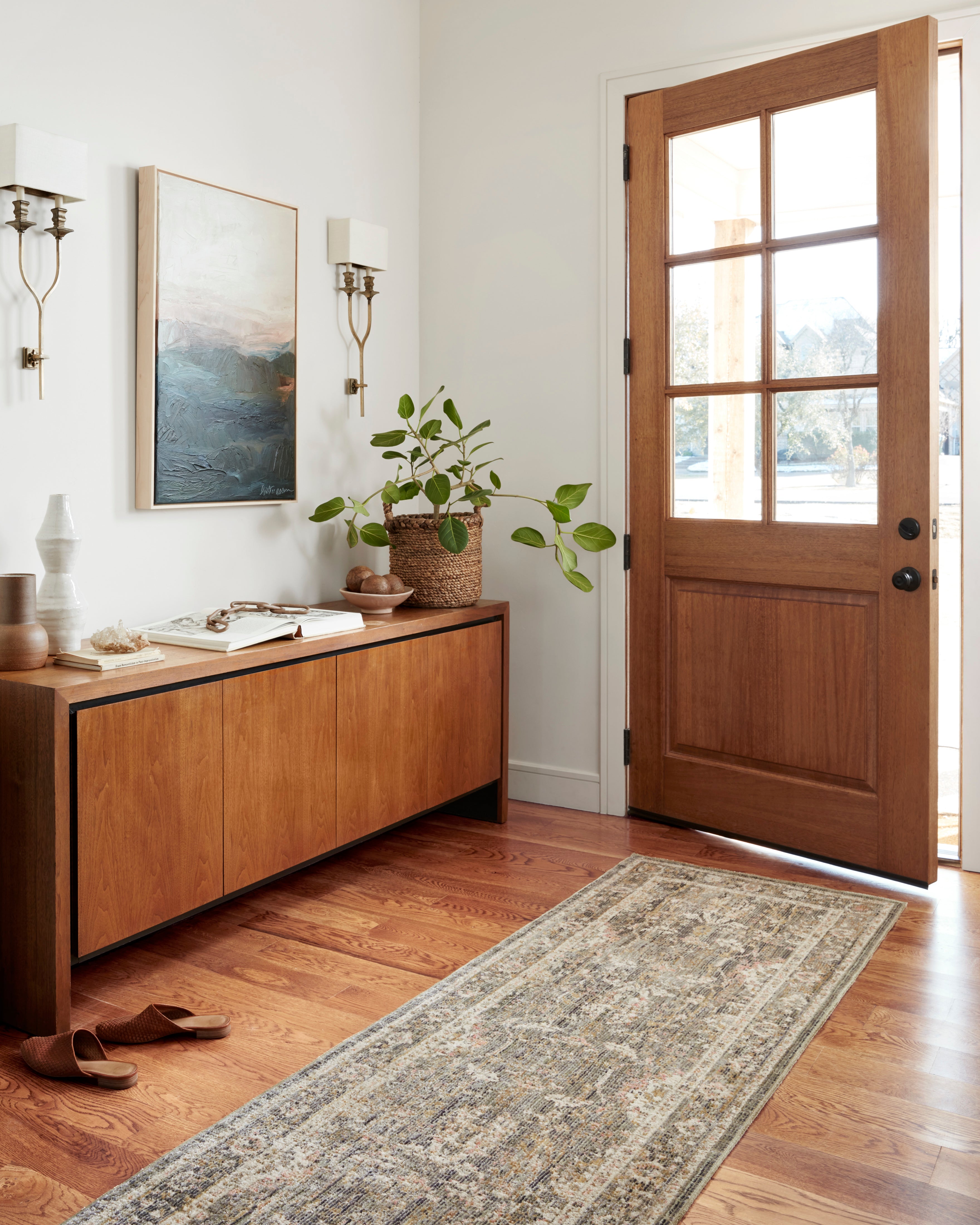 Chris Loves Julia x Loloi Rosemarie Sage / Blush Rug RUGS - patterned Loloi