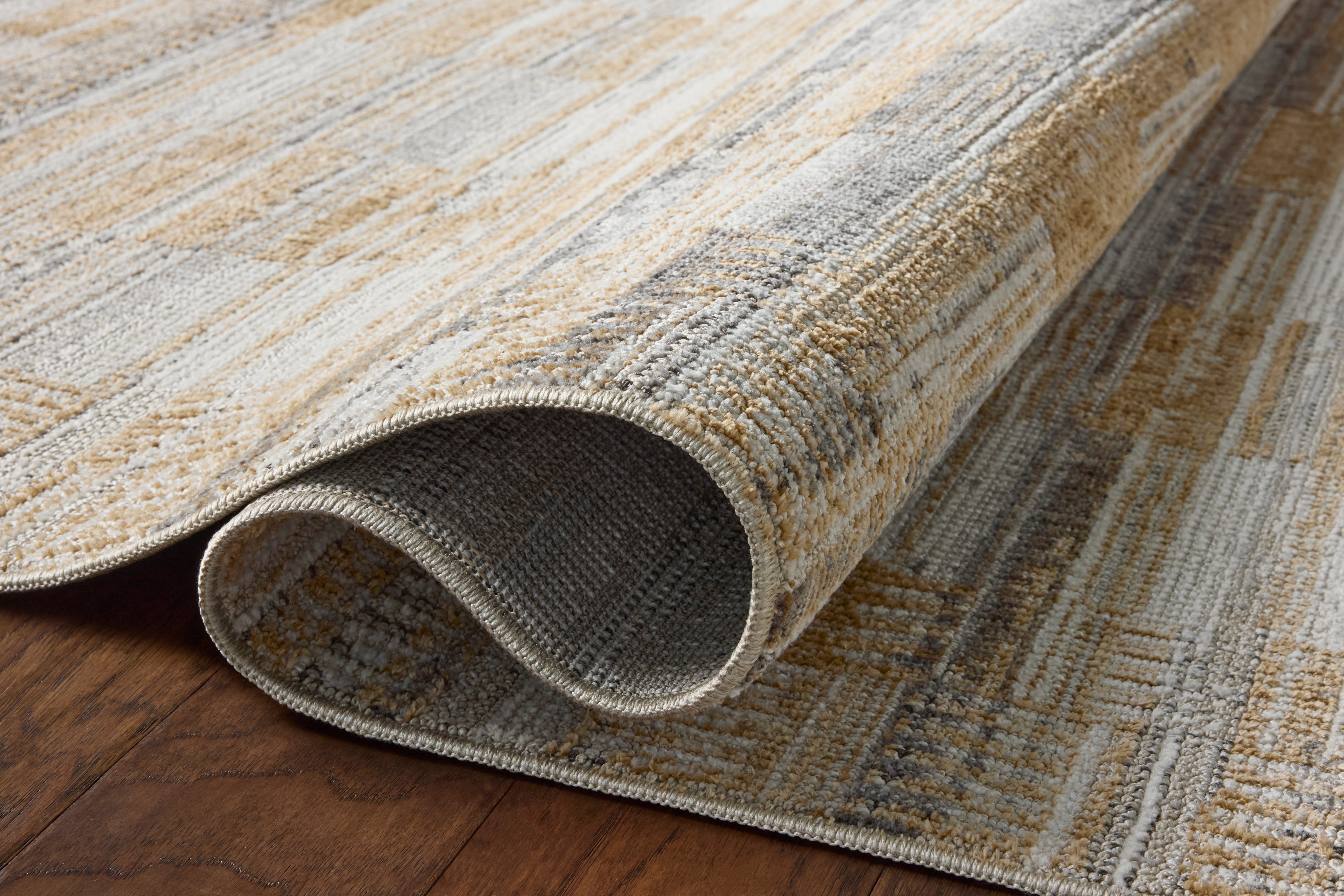 Loloi Roxie Granite / Gold Rug RUGS - synthetic Loloi