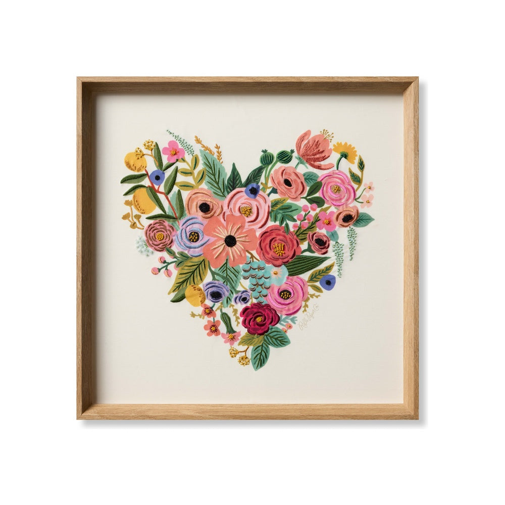 Rifle Paper Co. x Loloi Garden Party Heart Wall Art ARTWORK - framed art Loloi