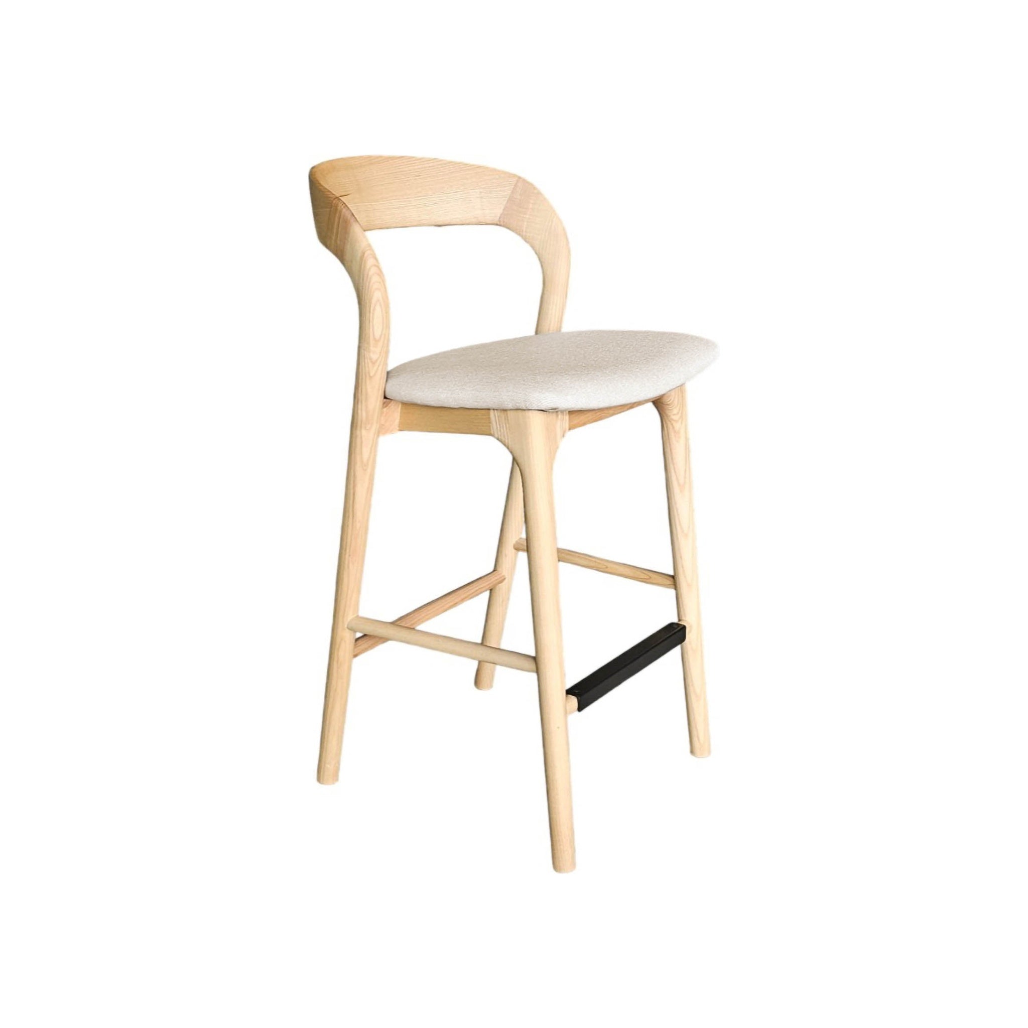 Rondo Counter Stool FURNITURE - bar/counter stool LH IMPORTS Natural Frame