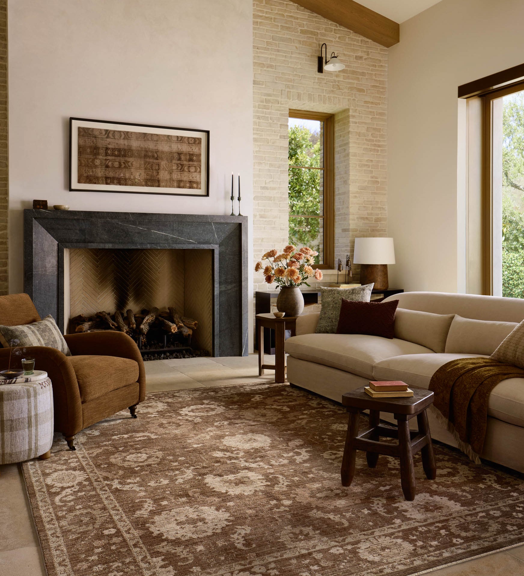 Amber Lewis x Loloi Rutherford Bark / Natural Rug – 2