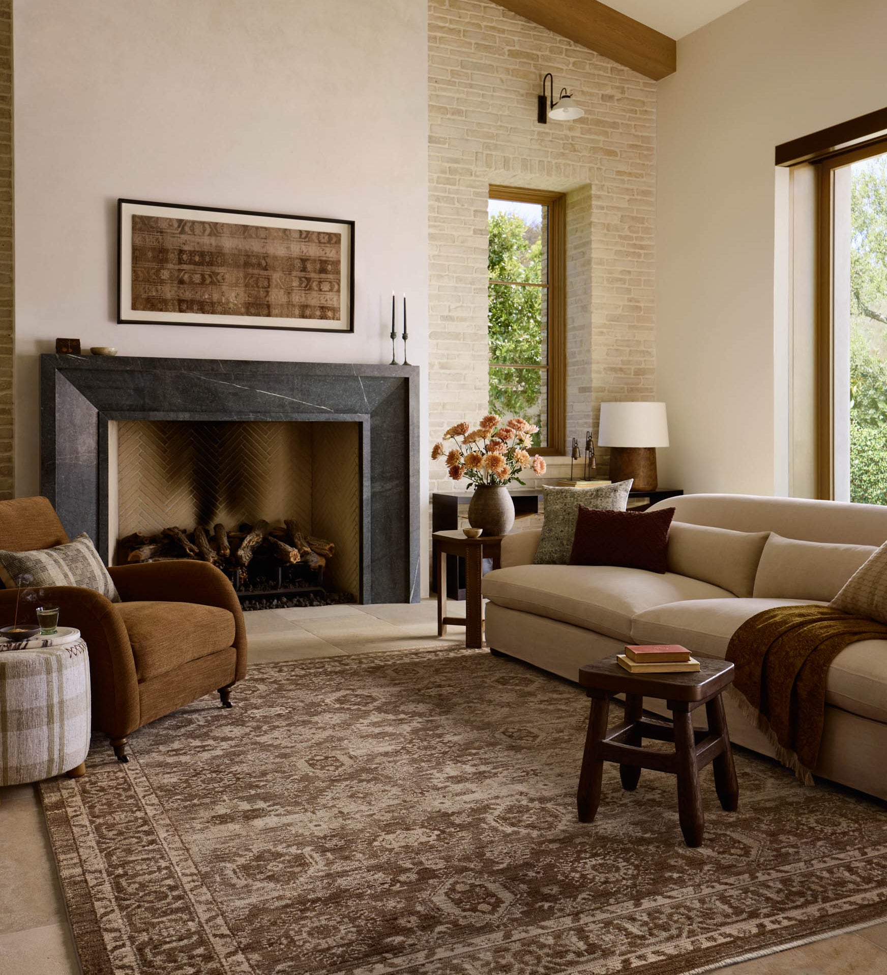 Amber Lewis x Loloi Rutherford Brown / Beige Rug – 2