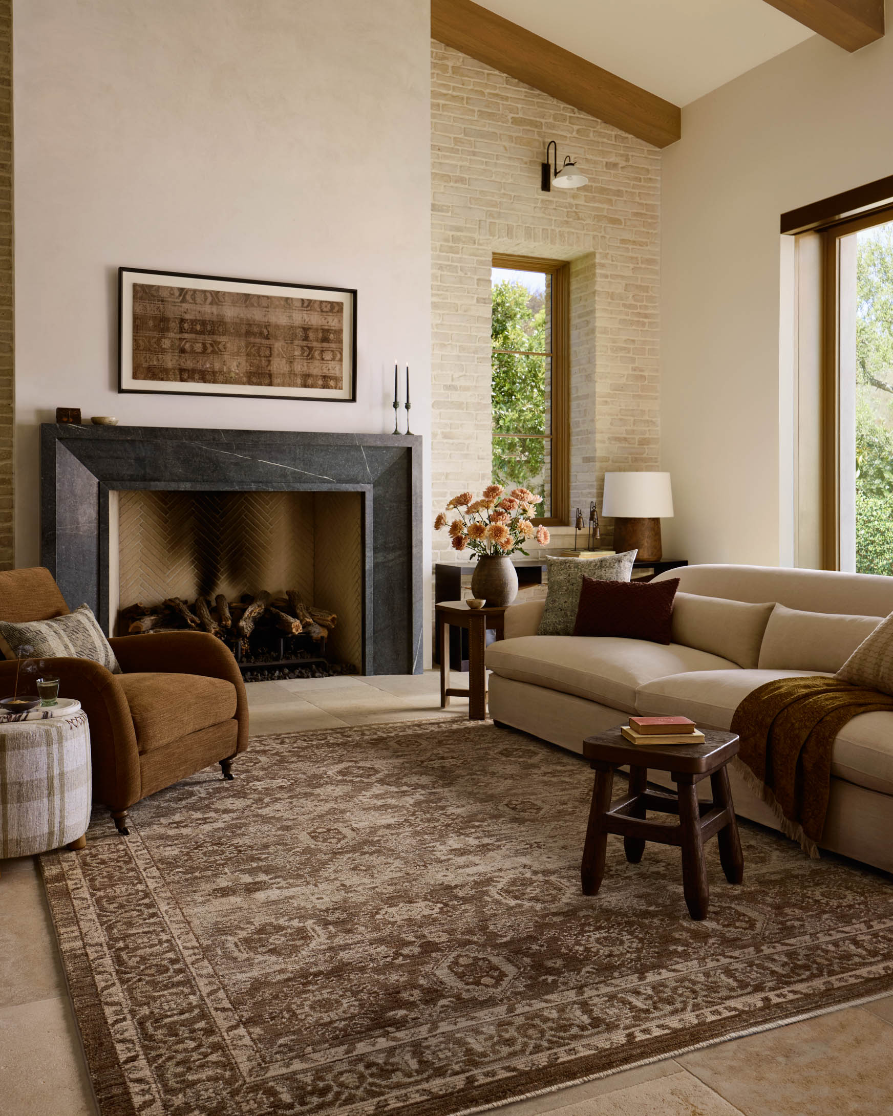 Amber Lewis x Loloi Rutherford Brown / Beige Rug – 2