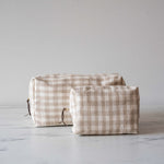 Rug & Weave made Gingham Linen Bag Toiletry Bag Rug & Weave