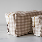 Rug & Weave made Gingham Linen Bag Toiletry Bag Rug & Weave