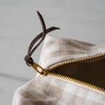 Rug & Weave made Gingham Linen Bag Toiletry Bag Rug & Weave