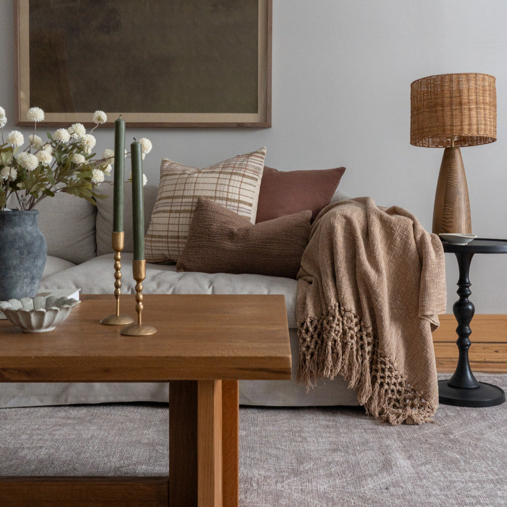 Amber Lewis x Loloi Avalon Wheat Pillow 1 - PILLOWS - essentials - neutral Loloi