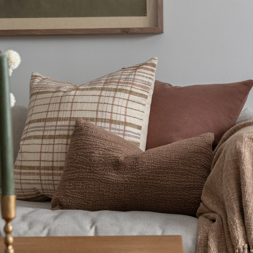 Amber Lewis x Loloi Avalon Wheat Pillow 1 - PILLOWS - essentials - neutral Loloi