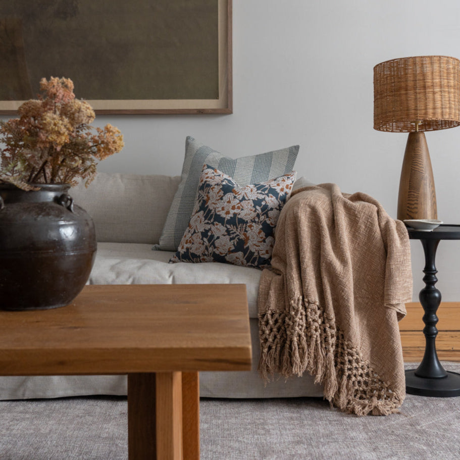 Chris Loves Julia x Loloi Matilda Blue/Orange Pillow 3 - PILLOWS - essentials - cool Loloi