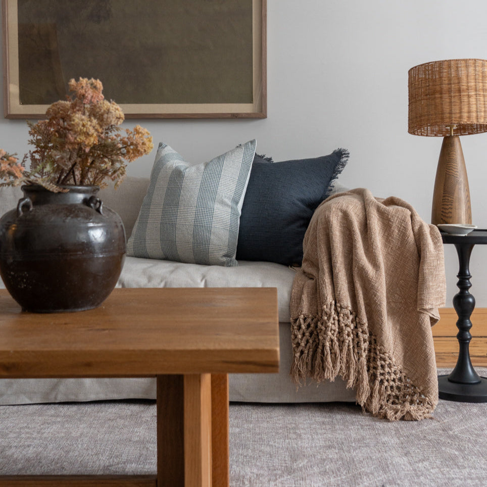 Amber Lewis x Loloi Meadowlark Midnight Pillow Throw Pillow Loloi