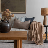 Jean Stoffer x Loloi Flange Pillow Dark Taupe 2 - PILLOWS - essentials - warm Loloi