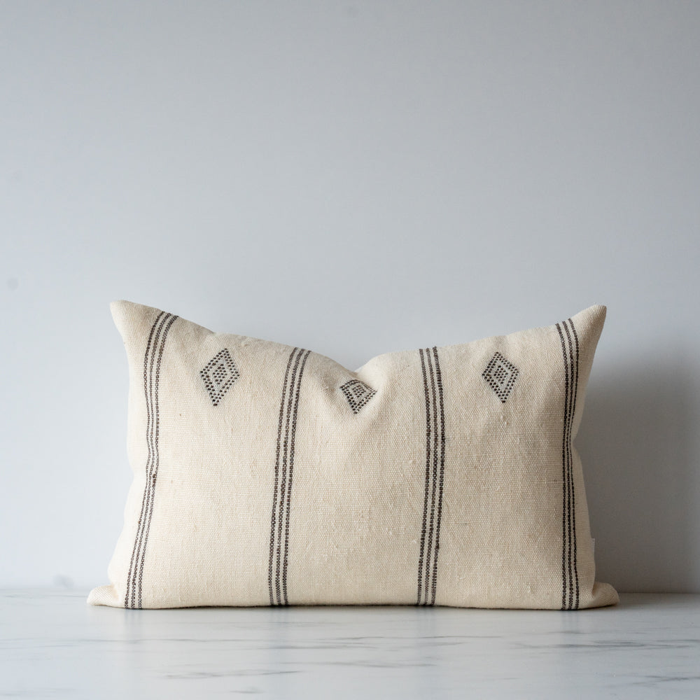 Cream Ava Bhujodi Pillow Cover 1 - PILLOWS - Bhujodi - neutral Rug & Weave Pillows