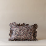 Layla Floral Ruffle Pillow Cover 2 - PILLOWS - Block print - warm Rug & Weave Pillows