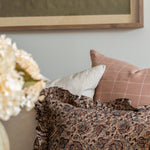 Layla Floral Ruffle Pillow Cover 2 - PILLOWS - Block print - warm Rug & Weave Pillows