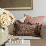 Layla Floral Ruffle Pillow Cover 2 - PILLOWS - Block print - warm Rug & Weave Pillows
