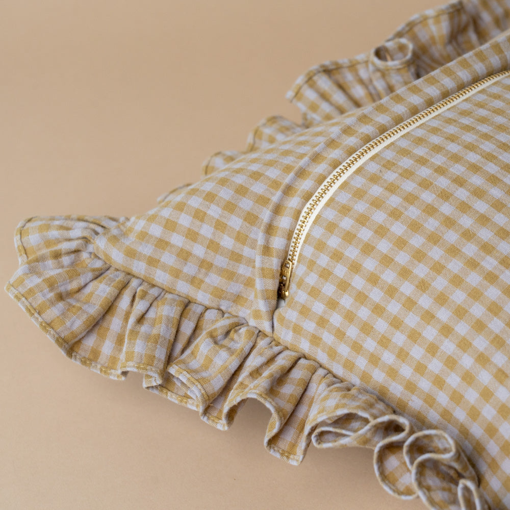Merrill Ruffle Pillow Cover 2 - PILLOWS - linen - warm Rug & Weave Pillows