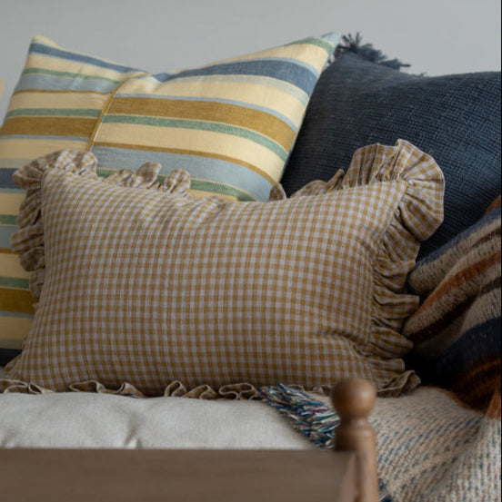 Merrill Ruffle Pillow Cover 2 - PILLOWS - linen - warm Rug & Weave Pillows