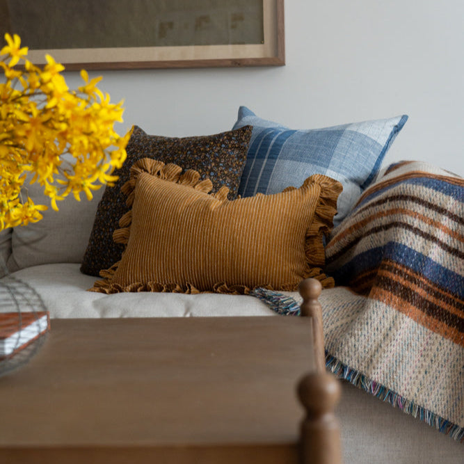 Rae Ruffle Pillow Cover 2 - PILLOWS - linen - warm Rug & Weave Pillows