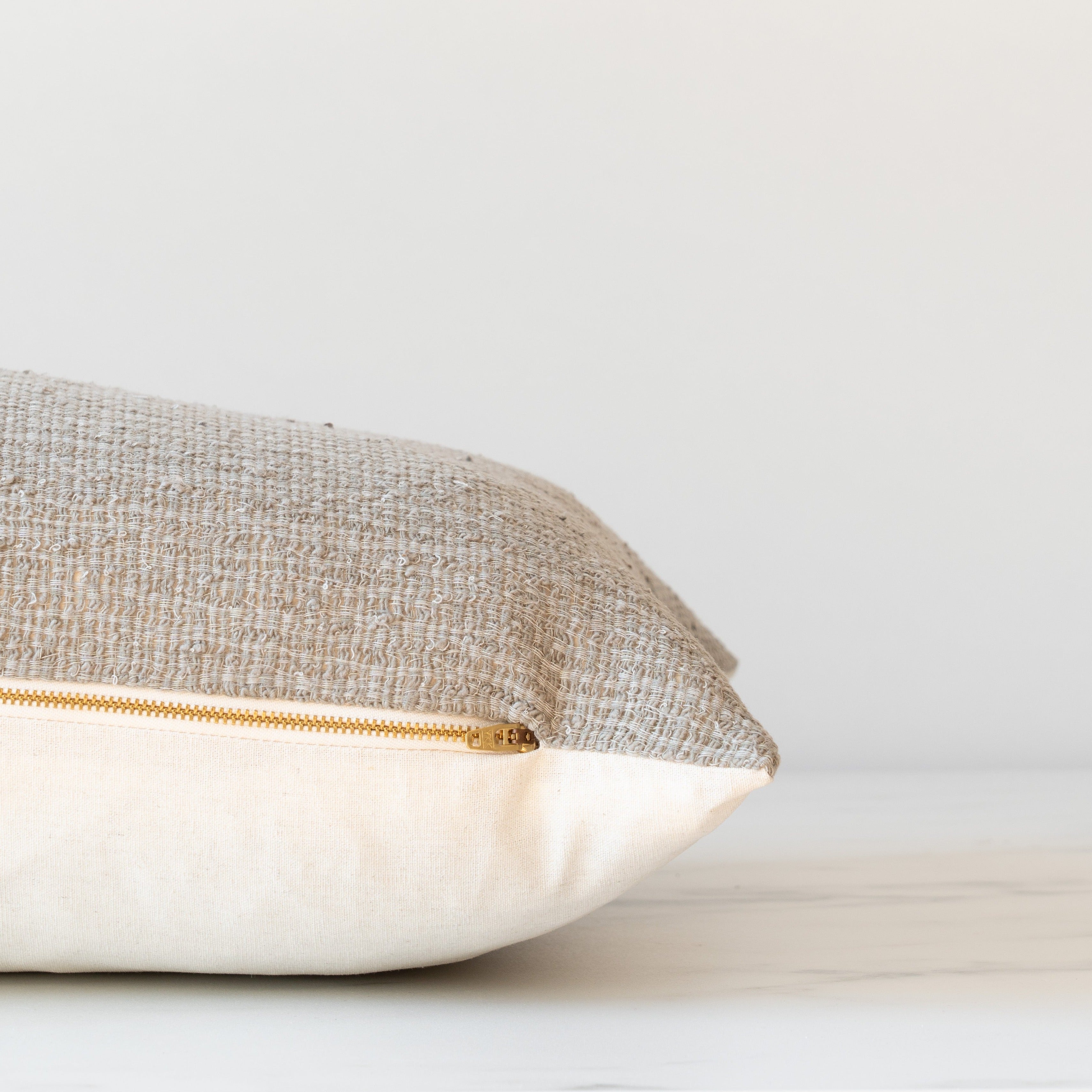 Pierre Long Lumbar Pillow Cover 1 - PILLOWS - Thai - neutral Rug & Weave Pillows