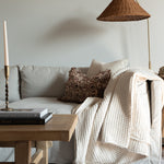 Mairi Block Print Ruffle Pillow Cover 1 - PILLOWS - block print - neutral Rug & Weave Pillows