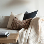 Mairi Block Print Ruffle Pillow Cover 1 - PILLOWS - block print - neutral Rug & Weave Pillows