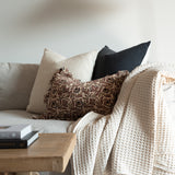Mairi Block Print Ruffle Pillow Cover 1 - PILLOWS - block print - neutral Rug & Weave Pillows