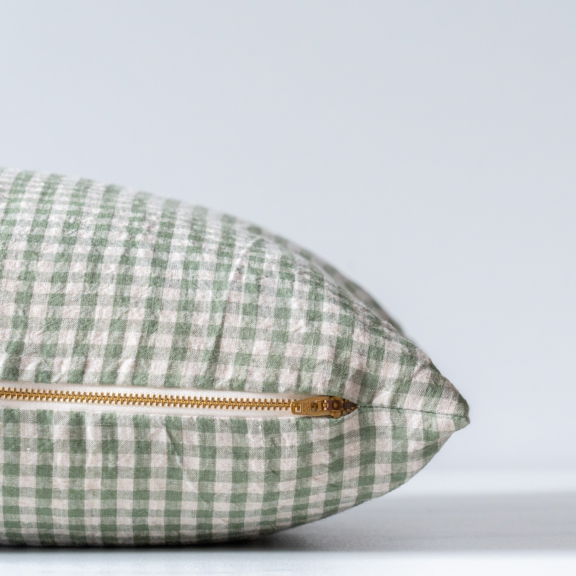 Genevieve Gingham Pillow Cover 3 - PILLOWS - linen - cool Rug & Weave Pillows