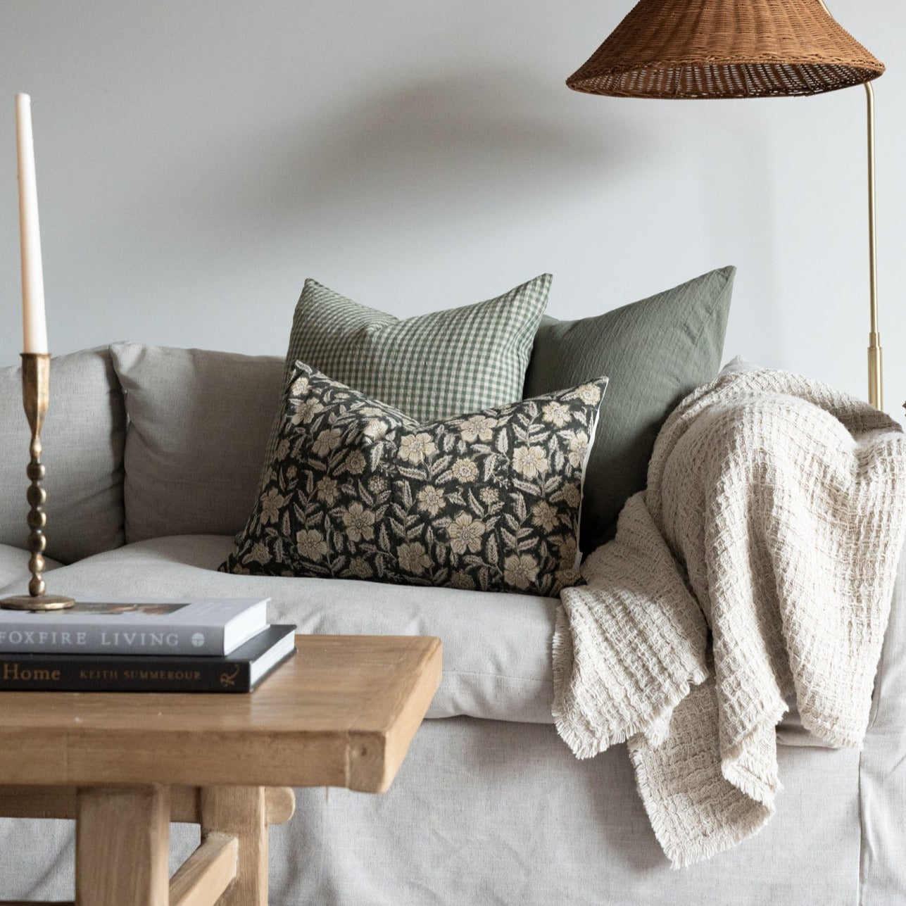 Genevieve Gingham Pillow Cover 3 - PILLOWS - linen - cool Rug & Weave Pillows