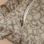 Olivia Block Print Ruffle Pillow Cover 1 - PILLOWS - Block print - neutral ORNA HOUSE