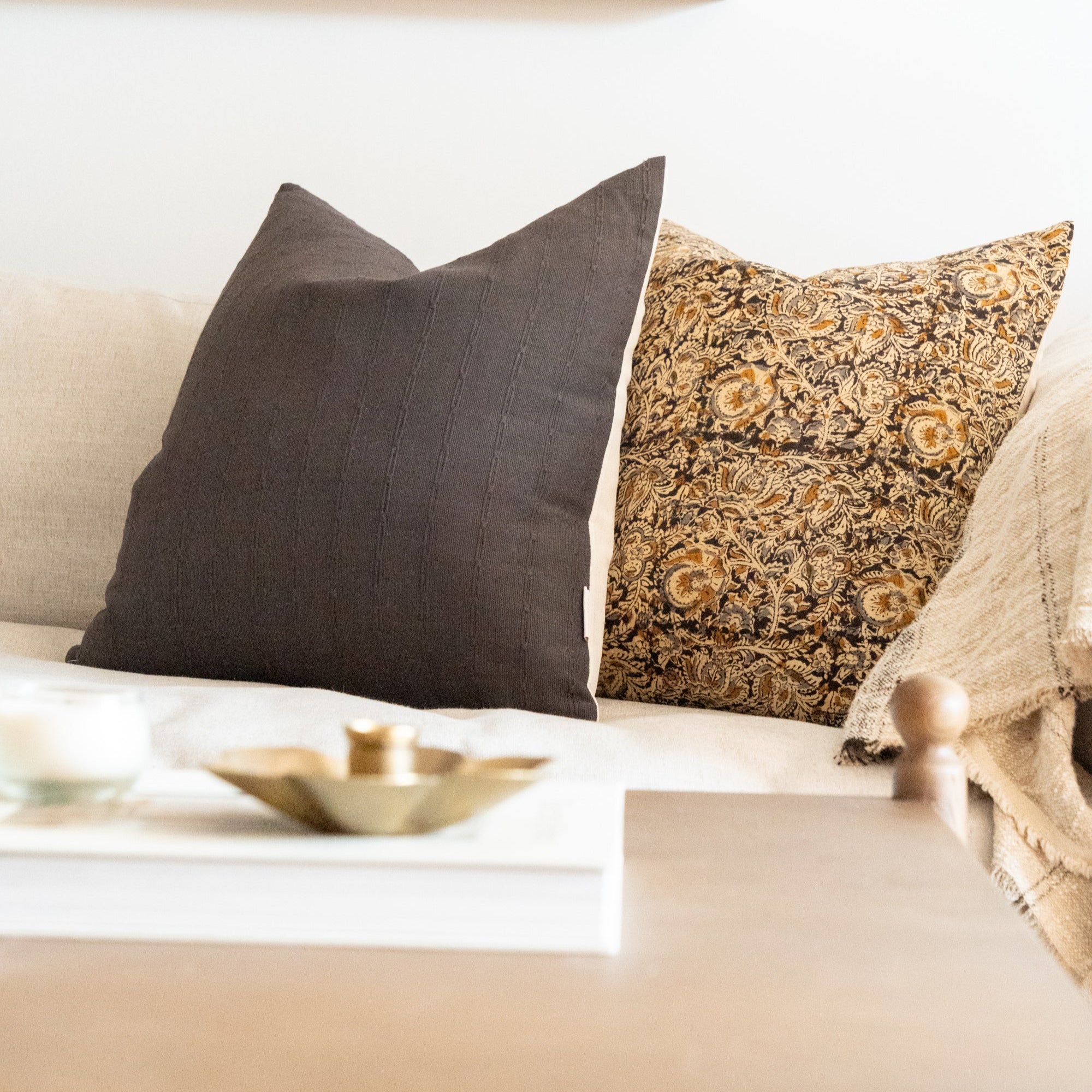 Milo Woven Pillow Cover 1 - PILLOWS - Thai - neutral Rug & Weave Pillows