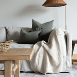 Sage Linen Ruffle Pillow Cover 3 - PILLOWS - linen - cool Rug & Weave Pillows